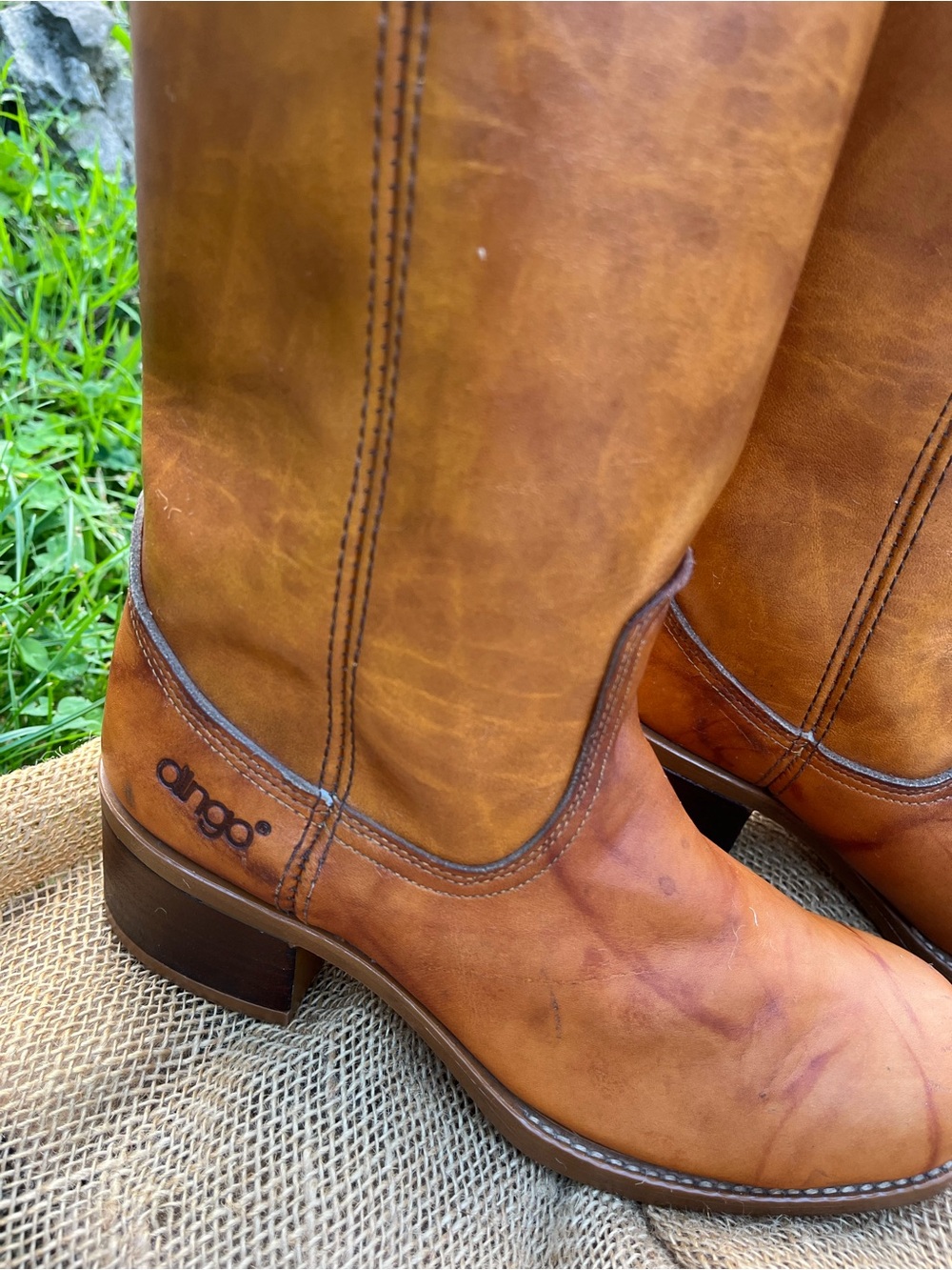 dingo Cognac Tan Women's Western Heeled Boots